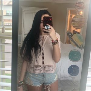 Light pink crop top from Forever 21